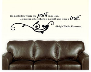 Ralph Waldo Emerson Quote Path Wall Decal by SkywayWalls on Etsy, $30 ...