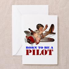 BORN PILOT Greeting Card for