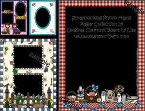 You'll have so much fun working with these scrapbook frame pages .