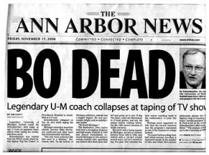 BO DEAD Headline from Ann Arbor News