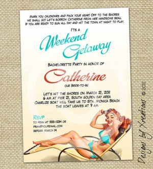 weekend getaway invitation