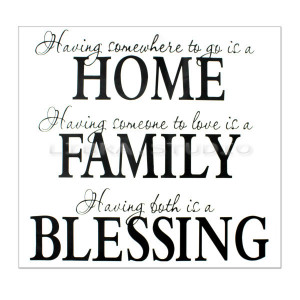 Details about Home Family Blessing Wall Sticker Art Word Removable PVC ...