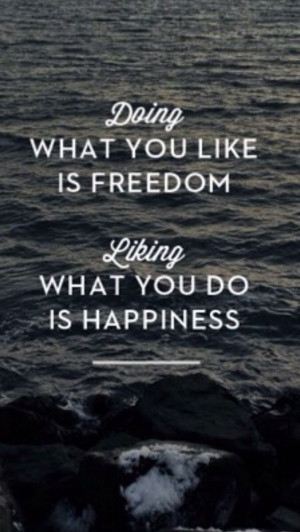 Freedom and happiness