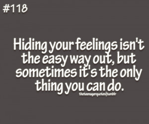 Hiding Feelings Quote