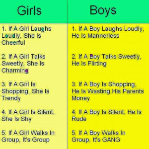 Some cute messages about boy vs girl