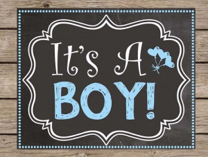 ... Chalkboard Gender Reveal Girl Boy Due Date Poster #kids #quotes #