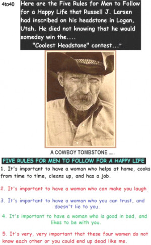 Funny Cowboy Jokes Cowboy tombstone!