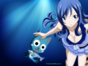 Juvia and Happy ~Fairy Tail (underwater) by DaOneWithZest on ...