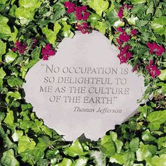 ... Jefferson's best know quotations. Cast composite stone, designed by