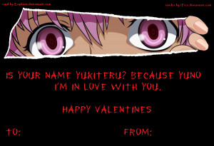 Mirai Nikki] Yuno Gasai Valentines Card by Euphism