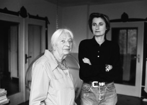 Elfriede Jelinek and her mother writer, Vienna/Austria 11/1987