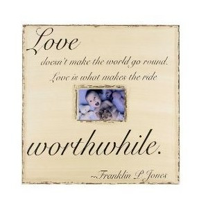 Wood Love Quote Frame - Cream (4x6