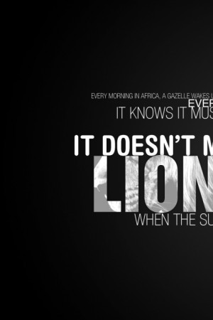 quotes lions motivation gazelle 1366x768 wallpaper