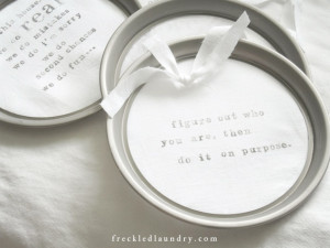 Jami’s Linen Ring Quotes featuring Rockler & Canvas Corp.