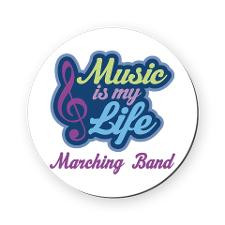 Marching Band Music Quote Round Coaster for