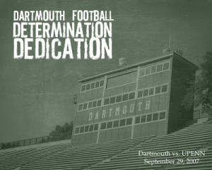 Football Dedication Quotes 10x8 dartmouth football