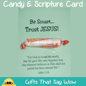 Candy Handouts with Bible Scripture