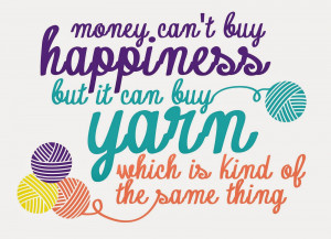 Yarn Happiness Mug, Tote, and Printable Quote