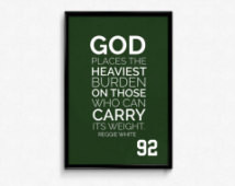 Reggie White #92 Philadelphia Eagle s Inspirational God Quote Poster ...