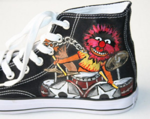 Custom Painted Muppets ANIMAL DRUMMER Inspired High Tops ADULT SIZES