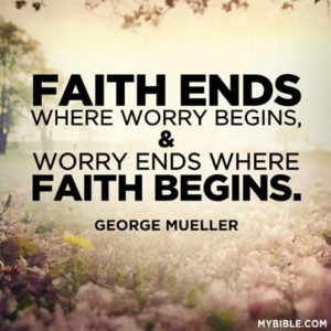 Faith not fear.....