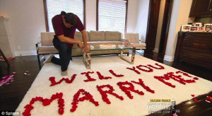 ... reality show, spelling out 'Will you marry me?' in rose petals