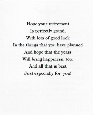 Awesome Funny Retirement Card Verses