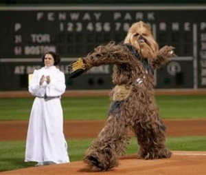 Chewbacca Playing Baseball Funny Picture
