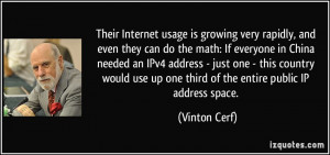 is growing very rapidly, and even they can do the math: If everyone ...