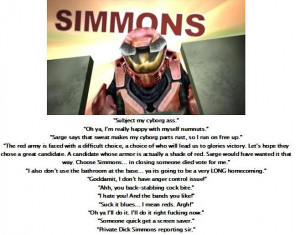 Red Vs Blue Simmons Red vs blue simmons motto by