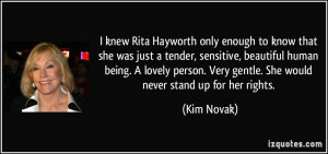 enough to know that she was just a tender, sensitive, beautiful human ...