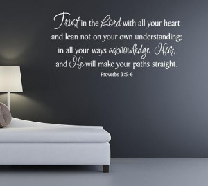 Christian Wall Decals - Trust in the Lord Wall Decal Vinyl Lettering ...