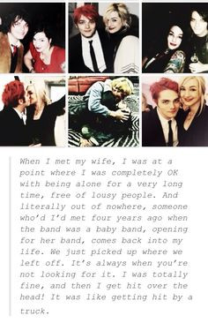 Gerard Way quote about being in love! :) More