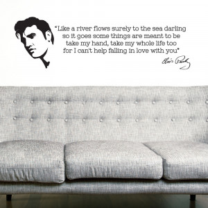 ELVIS PRESLEY life love Quote Lyrics WaLL Art Sticker Decal DIY Home ...