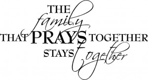 The family that prays together Image