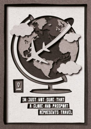 not sure that a globe and passport represents travel.