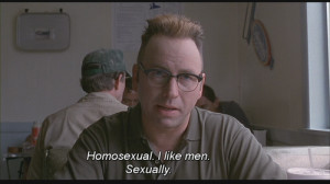 Vaughan Cunningham: [quietly] Homosexual. I like men sexually.