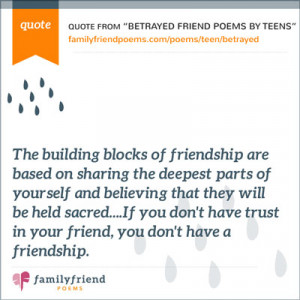Poems for When a Friend Betrays You