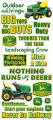 John Deere Lawn Phrases Stickers