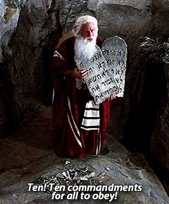 Funny Moses Fifteen Ten Commandments
