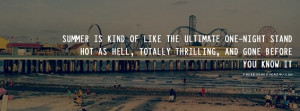 ... this Summer is like one night stand hot as hell quote Facebook Cover