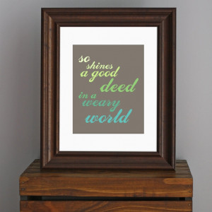 Typography Inspirational Art Print - Willy Wonka / Shakespeare quote ...