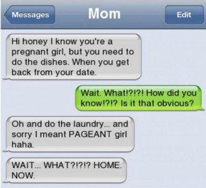 Funny pregnant text
