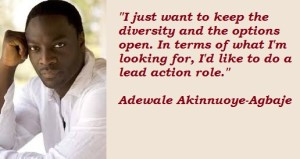 Quote by Adewale Akinnuoye-Agbaje: I just want to keep the diversity ...
