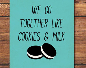 ... quote print cook ies and milk vintage kitchen print printable quote