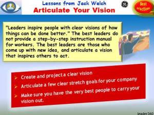 VISION, Visionary leader, Leadership Lessons from Jack Welch ...