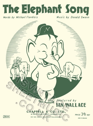 Cover image for the piece of sheet music entitled Elephant Song The