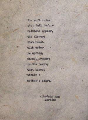 Mothers Day Quote Poem Gift for Mom from Daughter Son Husband Typed on ...