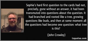 had not, precisely, gone without an answer, it had been transmuted ...