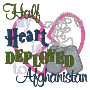 Sayings (2604) Afghanistan Applique 5x7 £1.90p